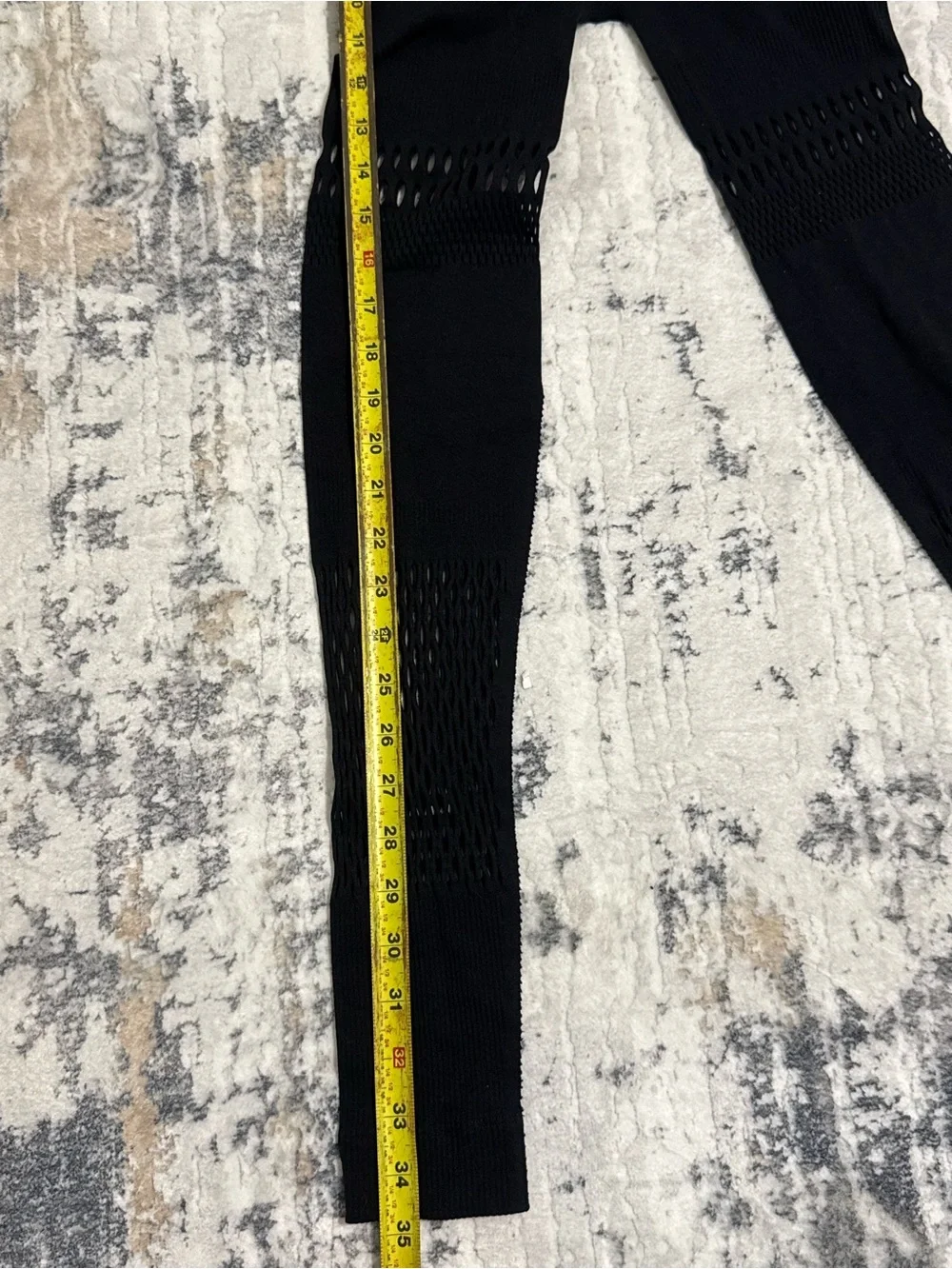 Stella McCartney Kids Black Stretch Knit Leggings with Mesh Panels